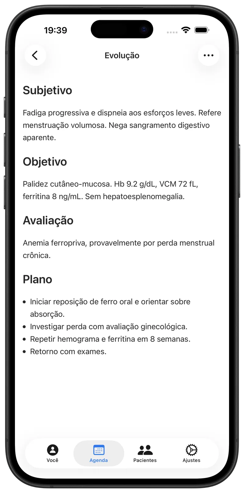 Nota de consulta escrita pelo Maestra