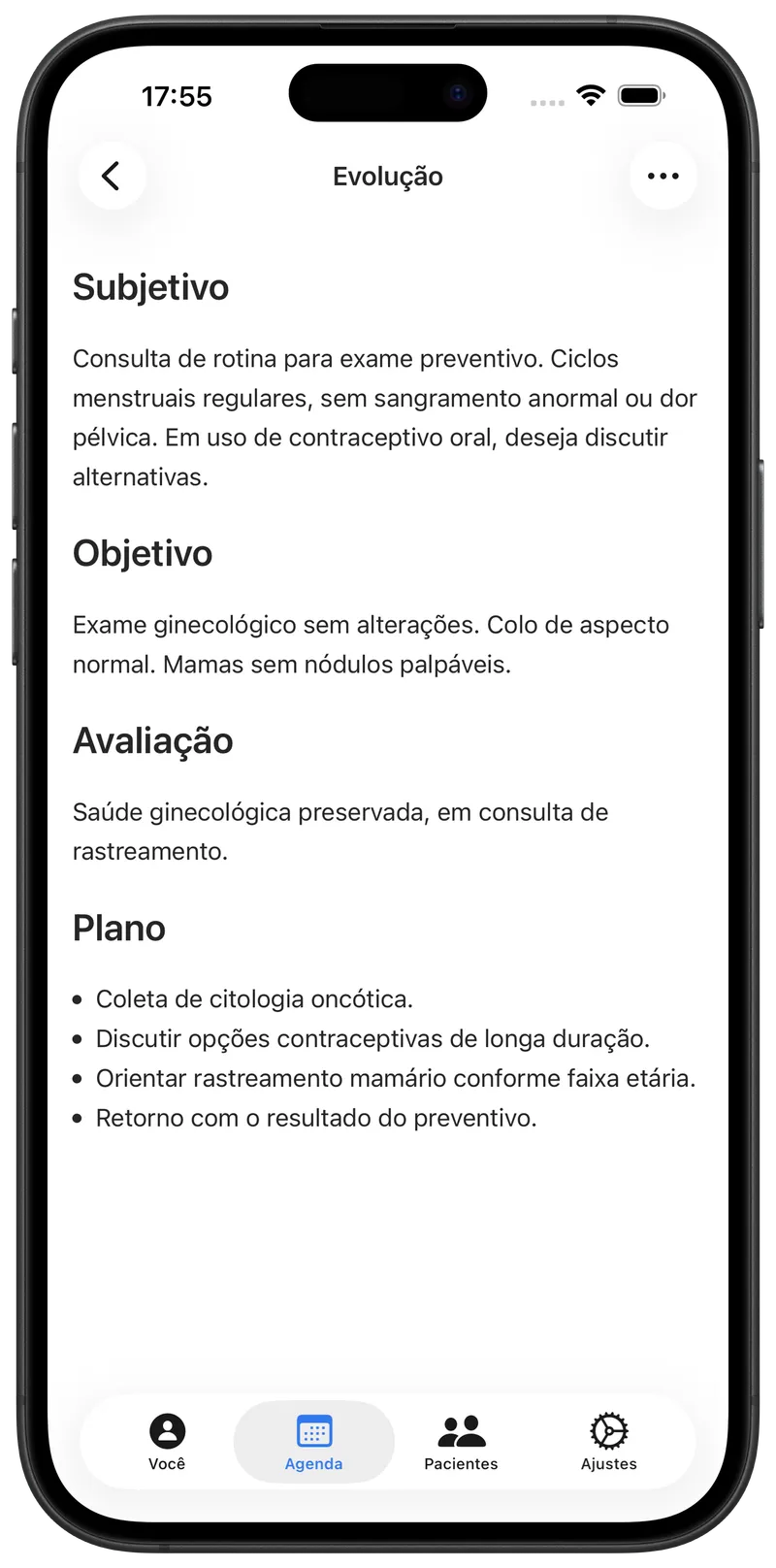 Nota de consulta escrita pelo Maestra