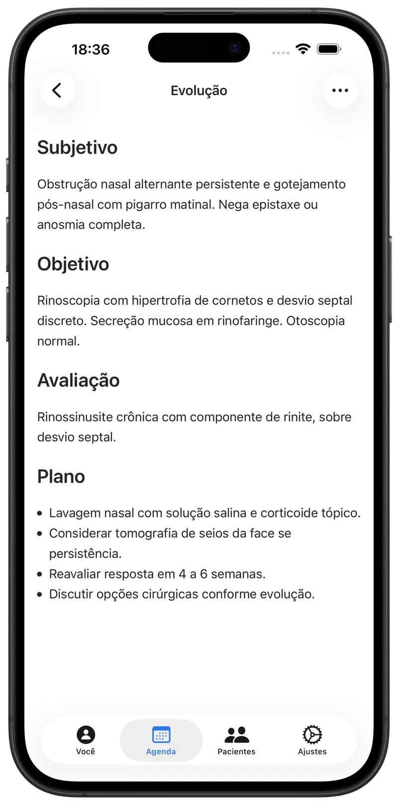Nota de consulta escrita pelo Maestra
