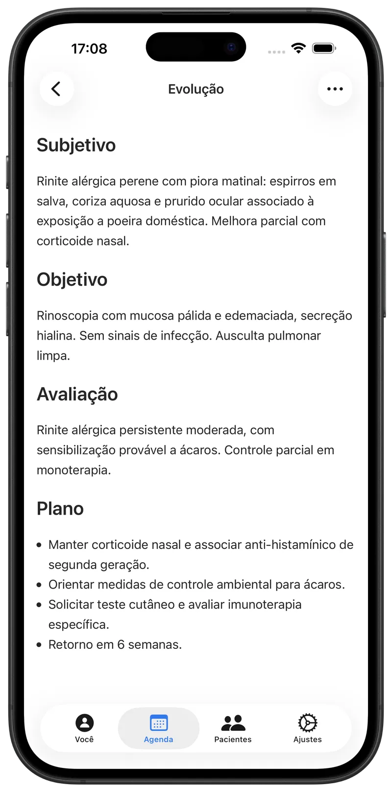 Nota de consulta escrita pelo Maestra
