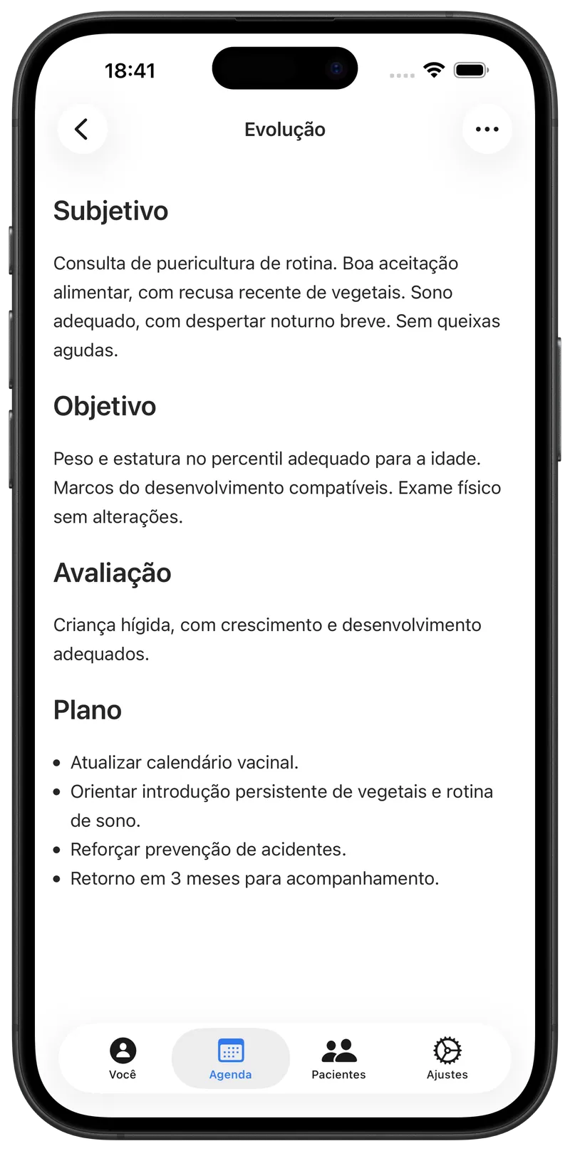 Nota de consulta escrita pelo Maestra