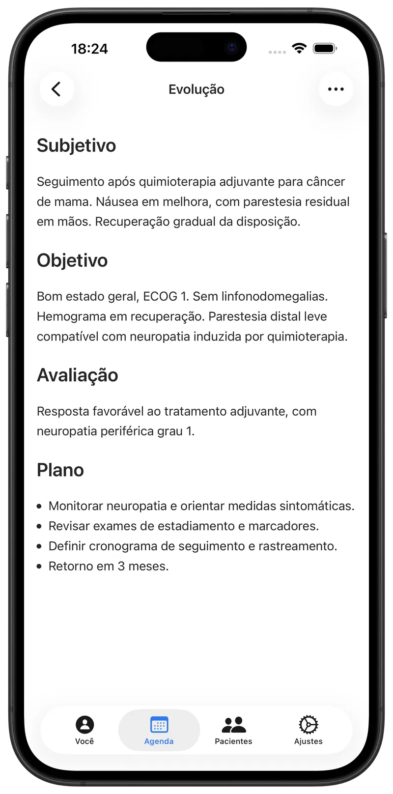 Nota de consulta escrita pelo Maestra