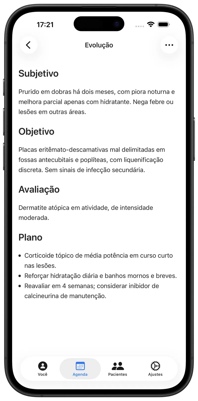 Nota de consulta escrita pelo Maestra