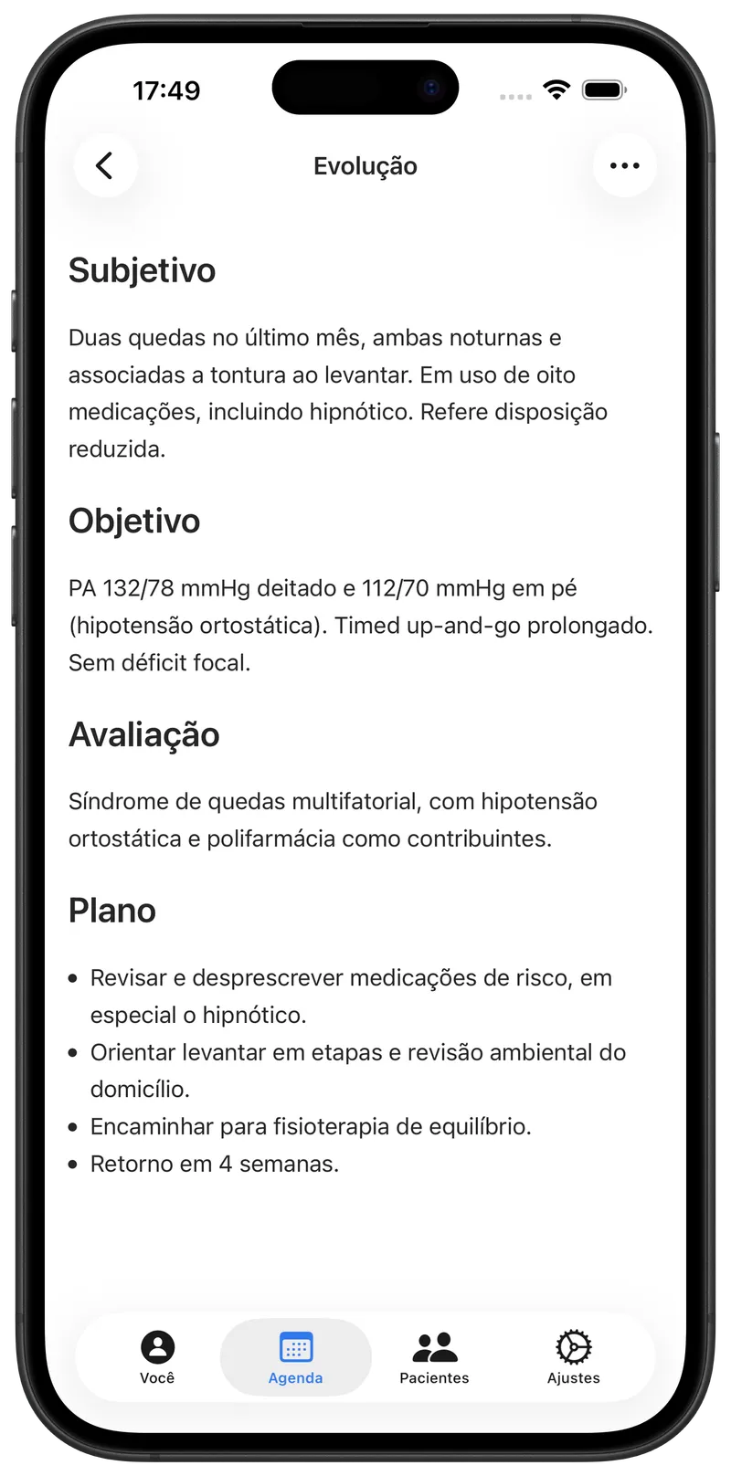 Nota de consulta escrita pelo Maestra