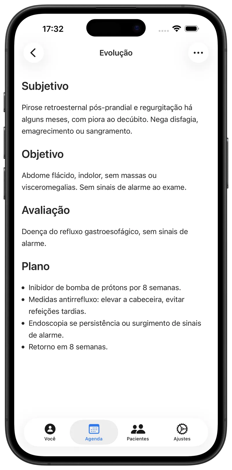 Nota de consulta escrita pelo Maestra