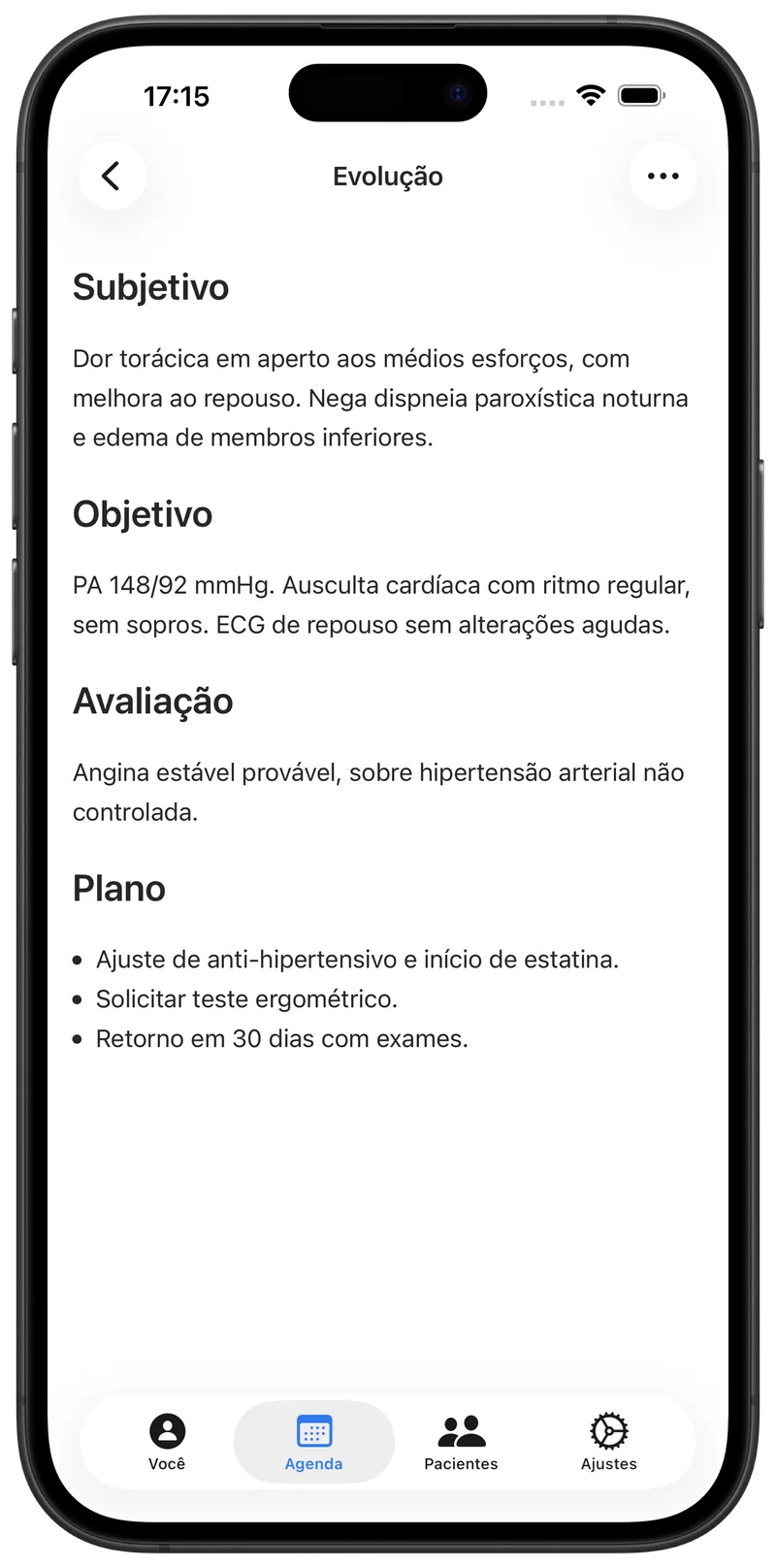 Nota de consulta escrita pelo Maestra