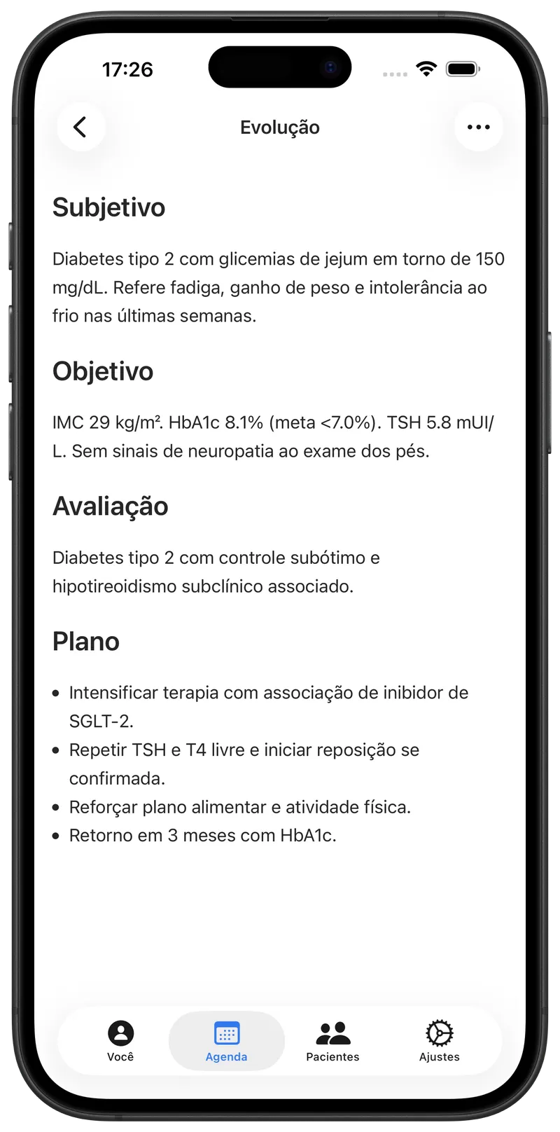 Nota de consulta escrita pelo Maestra