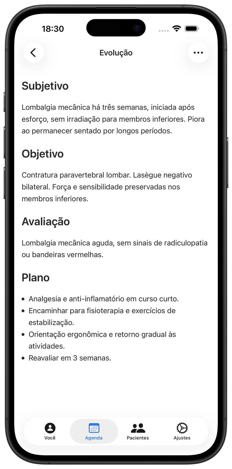 Nota de consulta escrita pelo Maestra