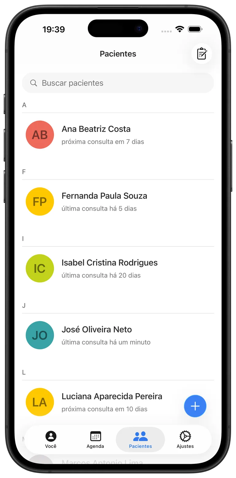 Lista de pacientes